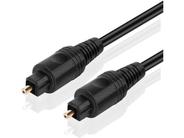 TNP Toslink Digital Optical Audio Cable Home Theater Fiber Optic Toslink Male to Male Optical Plug Wire Cord 15 Feet 