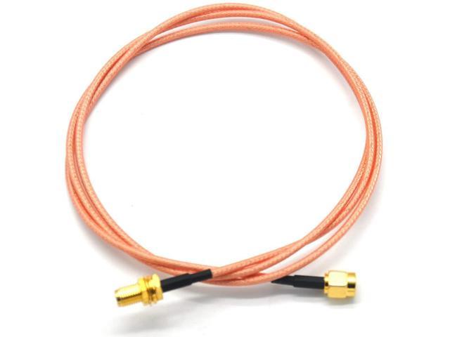 Low Loss RP-SMA Male to RP-SMA Female RG58 U Coaxial Cable 3.3ft 1-Meter 