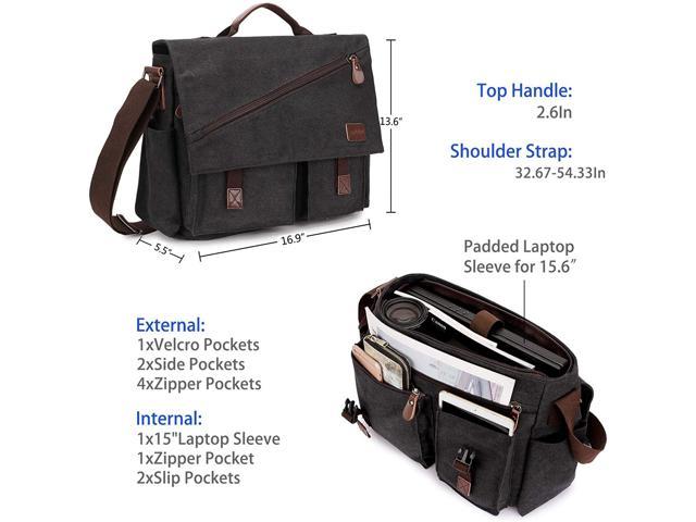 Messenger Bag-Sport Balls Waterproof Canvas Leather Computer Laptop Bag 15.6 Inch Briefcase Shoulder Bag with Padded Adjustable Shoulder Strap