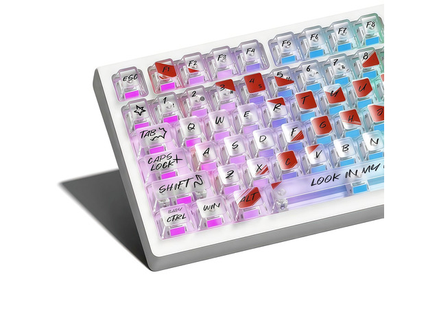 Sharpie Keycaps Womier Cherry Profile Transparent Keycaps Set, Custom Keyboard Key caps ...