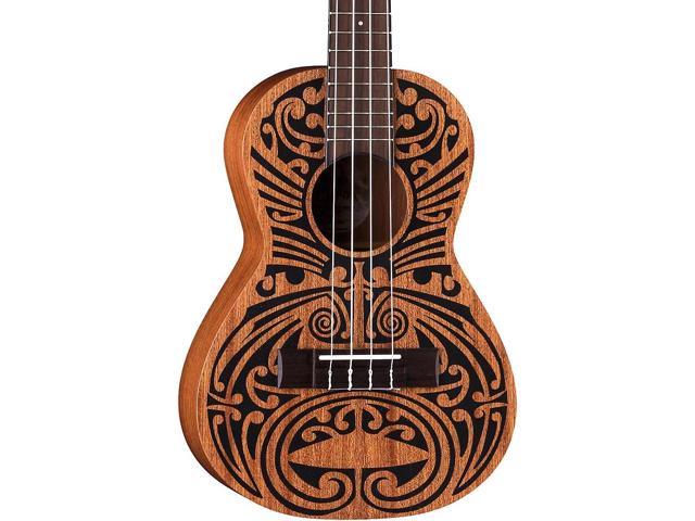 luna guitars mahogany tribal tenor ukulele