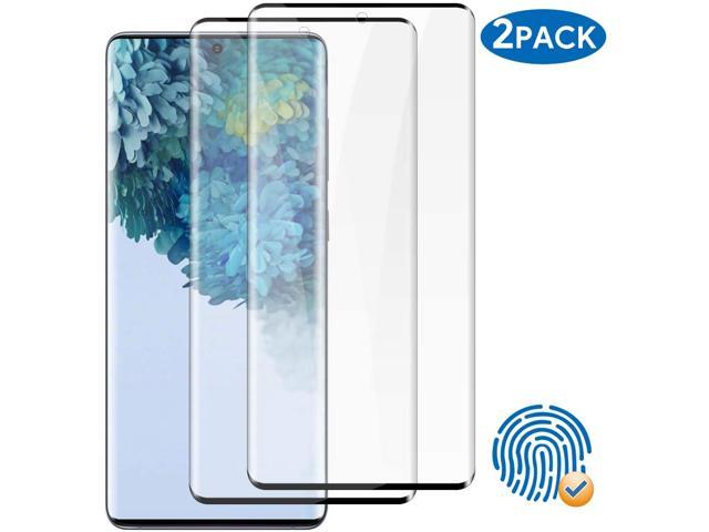S20 5G 2 Pack Privacy+HD 9H Hardness/No Bubbles/3D Full Coverage Support Fingerprint Sensor Tempered Glass Screen Protector for Samsung Galaxy S20 Galaxy S20 6.2 Inch Screen Protector