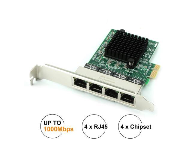 Network Card Ethernet Adapter Ethernet Card Gigabit Ethernet With Heatsink Technology Pci Express 4 Port Network Controller Card 1000mbps Rj45 Lan Adapter Converter For Desktop Pc Newegg Com