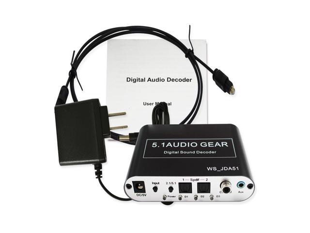 5.1 Audio Gear Digital Sound Decoder Converter - Optical SPDIF/Coaxial ...