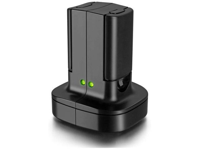 Xbox 360 2 Pack Rechargeable Battery Pack + Dual Charging Station Dock Stand Base (Black) for Xbox 360 Wireless Controller [Xbox 360]
