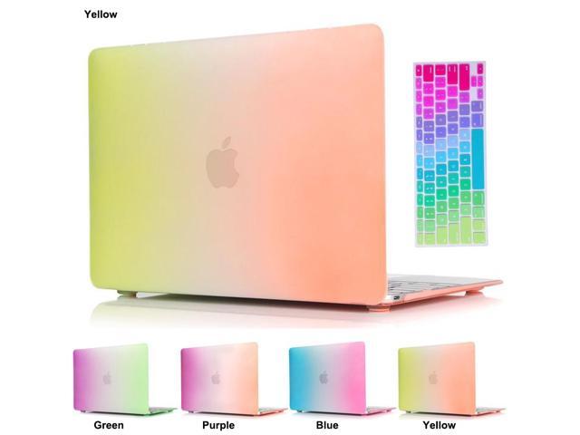 Rainbow Gradient Mosiso Keyboard Cover Compatible MacBook Pro 13 Inch 2017 & 2016 Release A1708 No Touch Bar & New MacBook 12 Inch A1534 Silicone Protective Skin