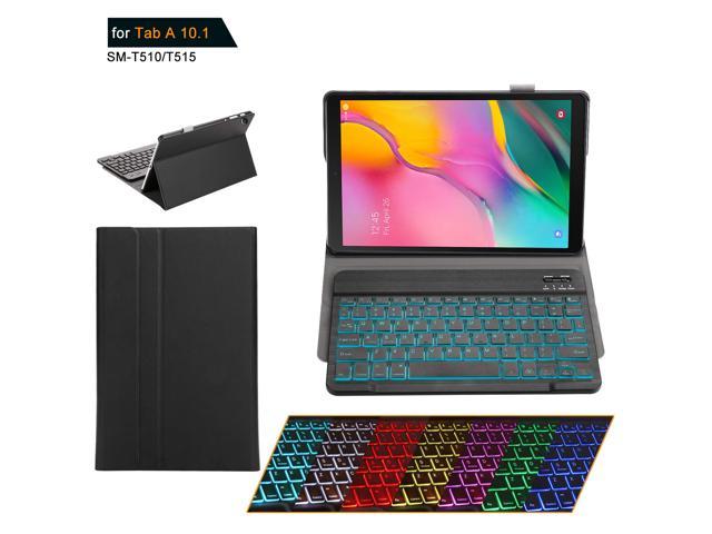 Samsung Tab A 10.1 2019 Keyboard Case with 7 Color Ultra Thin PU Leather