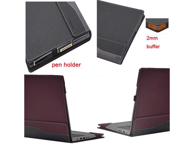 Laptop Case for DELL Inspiron 13 7000 7370 7373 7380 Cover PU Leather Detachable Protective Laptop Sleeve for Dell Inspiron 13.3 7000 for Dell Inspiron 7370/7373 / 7380, Grey