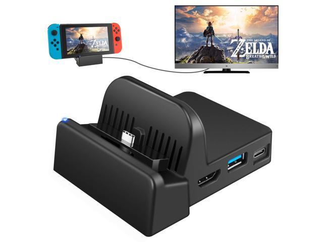 Werleo Switch Tv Dock Portable Charging Stand For Nintendo Switch Compact Switch To Hdmi Adapter Mini Switch Docking Station With Extra Usb 3 0 Port Replacement Charging Dock For Nintendo Switch Newegg Com