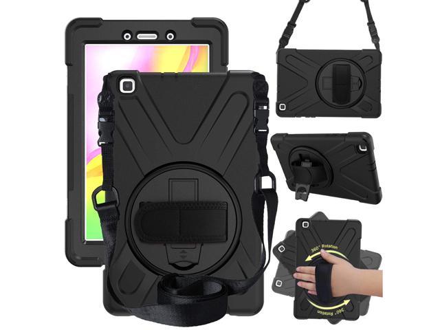Galaxy Tab A 8.0 2019 Case Model SM-T290 SM-T295 Heavy Duty Shockproof Protective Case Cover with 360 Rotating Kickstand Hand Strap Shoulder Strap for Samsung Galaxy Tab A 8.0 2019 Without S Pen
