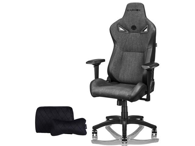 KARNOX Legend-TR New Breathable Soft Cloth Gaming Chair with 155º Recline Racing Chair High Back and Ergonomic Style Swivel Chair with Headrest and Lumbar Support(Legendtr- Dark Grey)