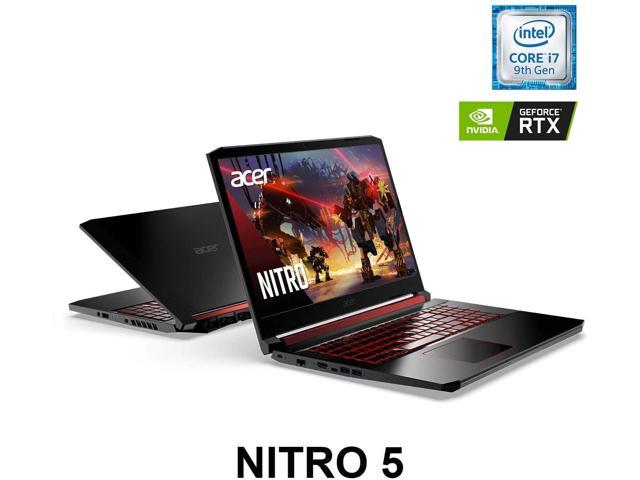 Acer Nitro 5 15.6" Customized Gaming Laptop, Intel 6 Core i7-9750H32GB DDR4 RAM 512GB SSD FHD IPS 144Hz Display, GeForce RTX 2060, Wi-Fi 6, Red Backlit Keyboard, Win10 Home, Black