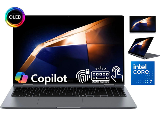 Samsung Galaxy Book 4 360 2 in 1 AI Laptop, 15.6
