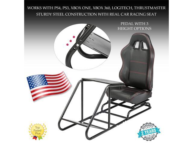 Racing Simulator Steering Wheel Stand For Cockpit Seat Gaming Chair Newegg Com