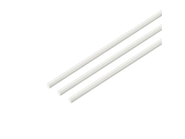FRP Fiberglass Round Rod 1.5mm Dia 50cm Length White Engineering Round Bar 2pcs