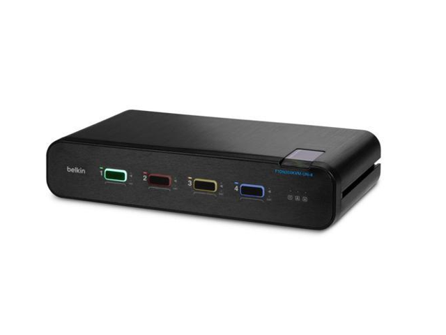 Belkin F1DN204KVM-UN4M Universal 4-Port Dual Head 2nd Gen Secure KVM ...