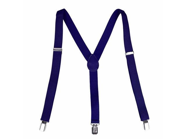 Men Women Clip-on Suspenders Elastic Y-Shape Adjustable Braces Solids