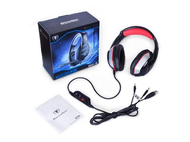 Beexcellent Gaming Headset Gm 3 With Mic Led Lights And Volume Control Stereo Over Ear Bass Noise Cancelling For Ps4 Xbox One Laptop Pc Tablet Most Smartphones Red Newegg Com