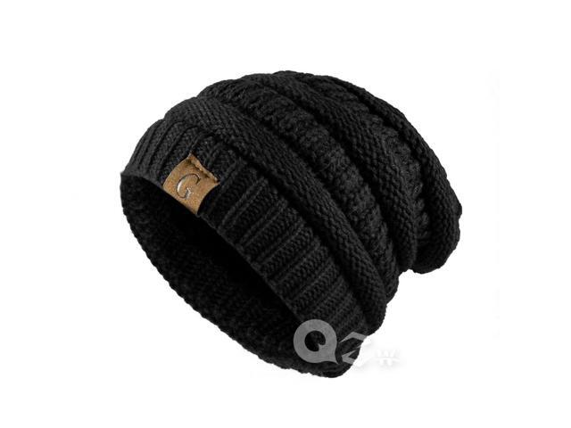 Women/'s Men Knit Slouchy Baggy Beanie Oversize Winter Hat Ski Fleece Slouchy Cap