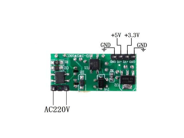 2PCS AC 220V to DC 5V 500mA Step-Down Isolated Switching Power Supply Module
