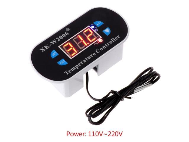 AC 110V-220V C//F Digital Thermostat Temperature Alarm Controller Sensor W1308