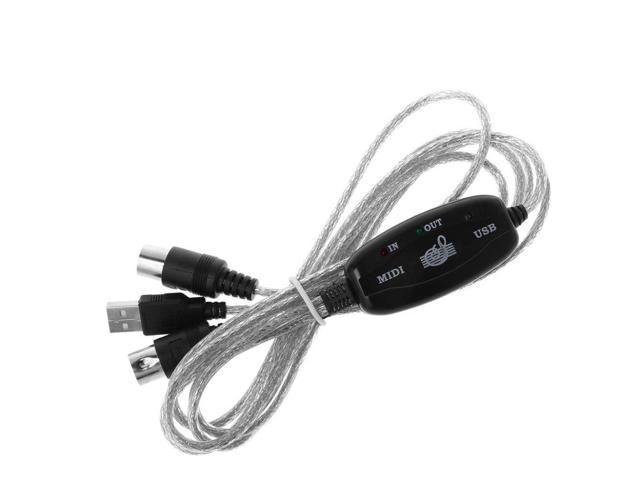 Midi Usb In Out Interface Cable Cord Line Converter Pc To Music