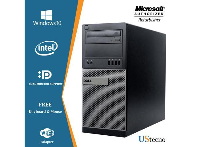 Refurbished: Dell Optiplex 9020 Tower Computer Intel Core i7 4770 8GB 500GB  HDD DVD Windows 10 Professional New Free Keyboard, Mouse,Power cord,WiFi  Adapter 