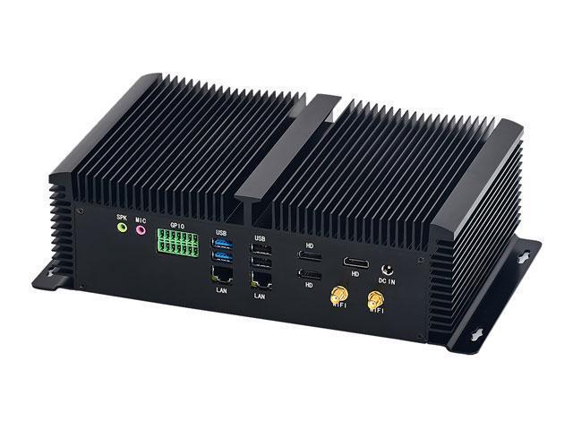 Fanless Industrial Computer, Intel Core I5 9300H, HUNSN IM11, IPC, Mini PC,  Windows 11 Pro or Linux Ubuntu, 6 x COM, PS/2, 4 x USB3.0, 4 x USB2.0,