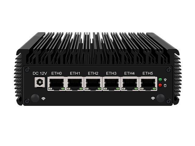 Micro Firewall Appliance, Intel Celeron N5105, HUNSN RJ05f, Mini PC, VPN,  Router PC, AES-NI, 6 x Intel 2.5GbE I226-V, DP, HDMI, SIM Slot, Barebone,  NO