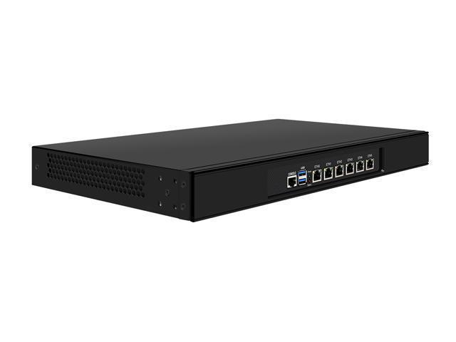 1U Firewall Appliance, pFsense Plus, Intel J4125, HUNSN RJ08k, Mikrotik,  OPNsense, VPN, Router PC, AES-NI, 6 x 2.5GbE I226-V, Console, VGA, 4G RAM, 