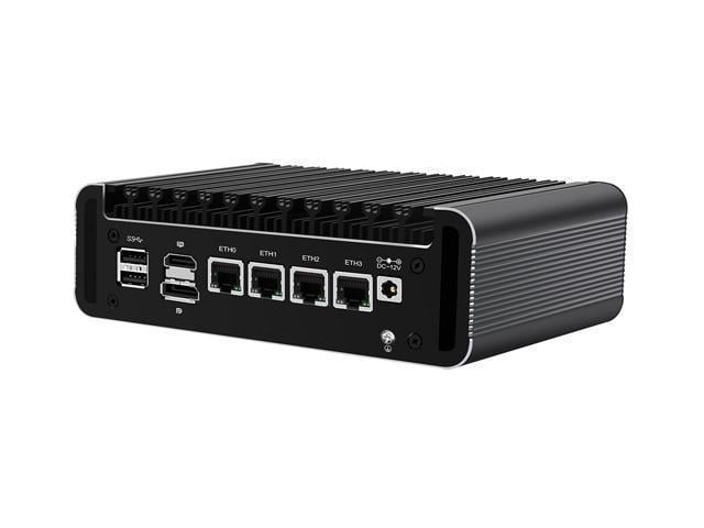 Micro Firewall Appliance, Mini PC, Intel Alder Lake-N 12th Gen N100, HUNSN  RJ36, pFsense Plus, Mikrotik, OPNsense, VPN, Router PC, GPIO, TF Slot,