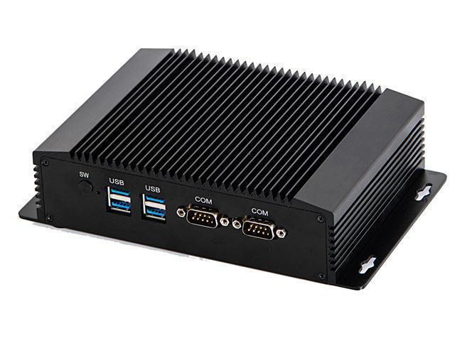 Industrial Embedded PC, Intel Core I3 4010Y 4012Y 4020Y, HUNSN IM08,  Fanless Mini Computer, IPC, VGA, HDMI, 2 x LAN, 2 x COM RS232, 4 x USB3.0, 