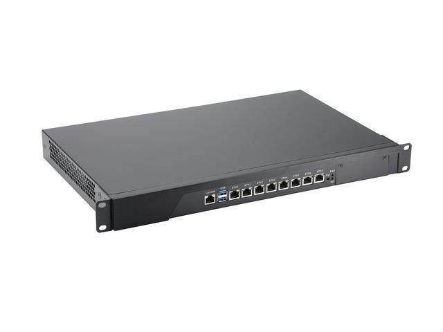 1U Firewall Appliance, pFsense, HUNSN RS46, C236 with Intel Core I5 9400,  Mikrotik, OPNsense, VPN, Network Rackmount, AES-NI, 8 x Intel Gigabit LAN, 