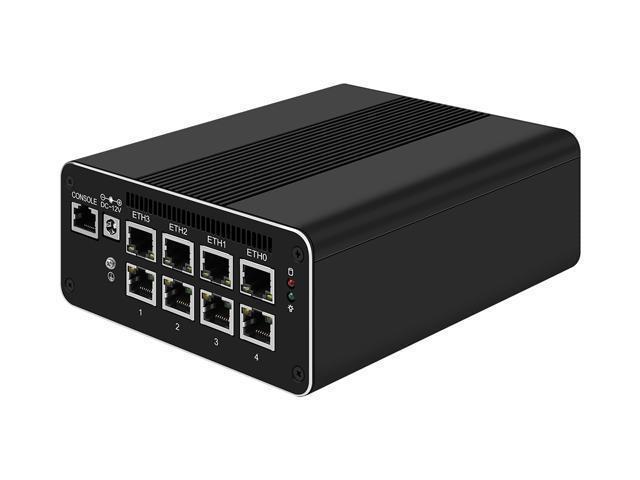 Micro Firewall Appliance, Mini PC, HUNSN RJ41, Intel Core I7 10510U,  pFsense Plus, Mikrotik, OPNsense, VPN, Router PC, AES-NI, 8 x 2.5GbE I226-V  LAN,