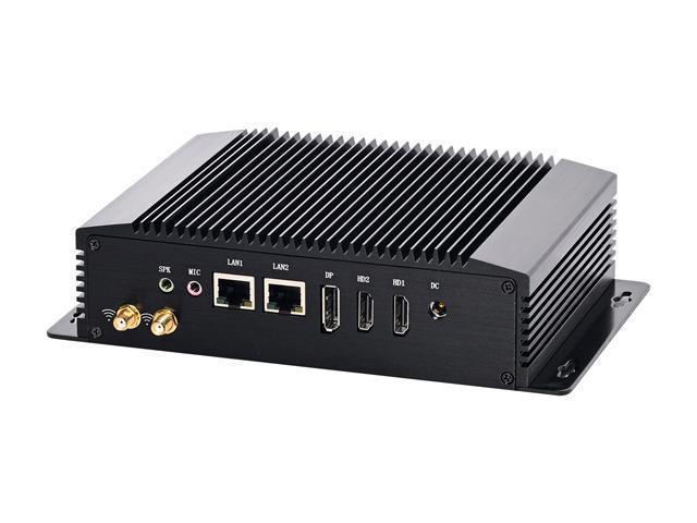 Fanless Industrial Computer, IPC, Mini PC, HUNSN IM12, Intel N100, Windows  11 Pro or Linux Ubuntu, AC WiFi, BT, 4 x USB, 2 x COM, 2 x LAN, DP, 2 x