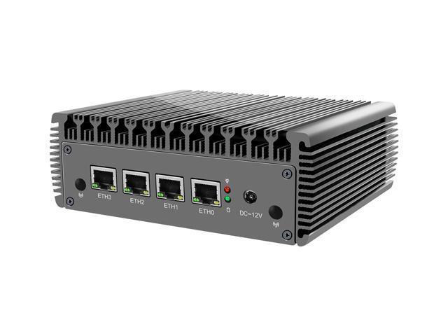 HUNSN RJ20 Mini Firewall Appliance – Celeron J4125 – 4x Intel I211 LAN – 8G RAM, 128G SSD – AES-NI – Fanless – Voor PFSense, OPNsense, Sophos XG