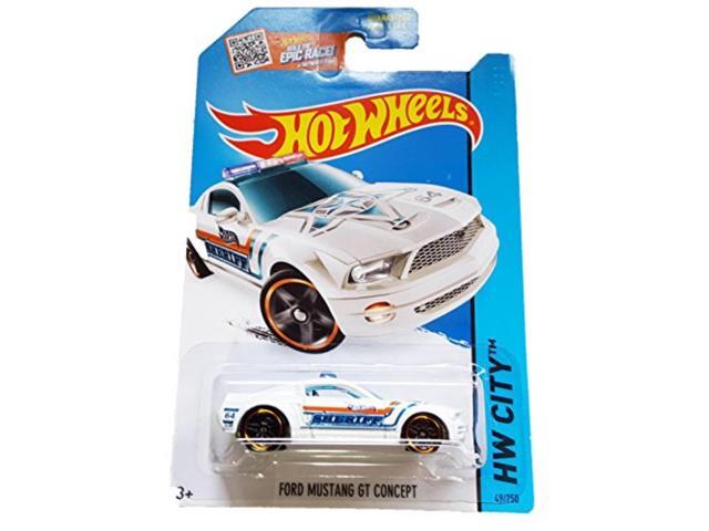 Hot Wheels 15 Hw City Ford Mustang Gt Concept Police Car 49 250 White Newegg Com