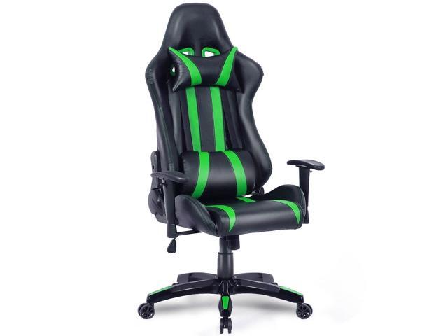 Executive Racing Style High Back Reclining Chair Gaming Office Computer Green Newegg Com