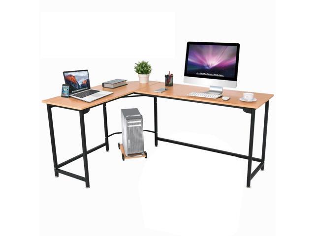 Home Office L Shaped Corner Study Computer Desk Newegg Com