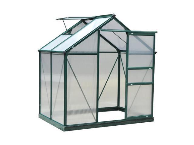 6 X 4 7 Twin Wall Polycarbonate Walk In Garden Greenhouse Newegg Com