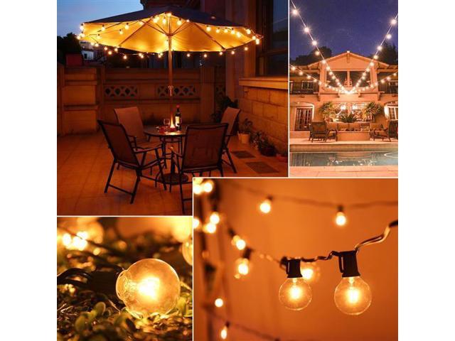 G40 125pcs Light Bulb Outdoor Yard Lamp String With Brown Wire Newegg Com
