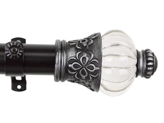 Royal 1 5 Non Telescoping Curtain Rod 11 Ft Black Newegg Com