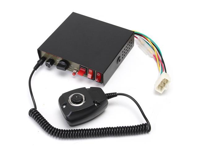 400W 8 Sound Loud Car Warning Alarm Police Fire Siren Horn PA Speaker MIC System 