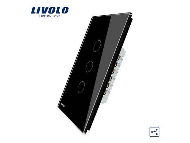 Livolo Light Switch White Us Standard 3 Gang 3 Way Switch