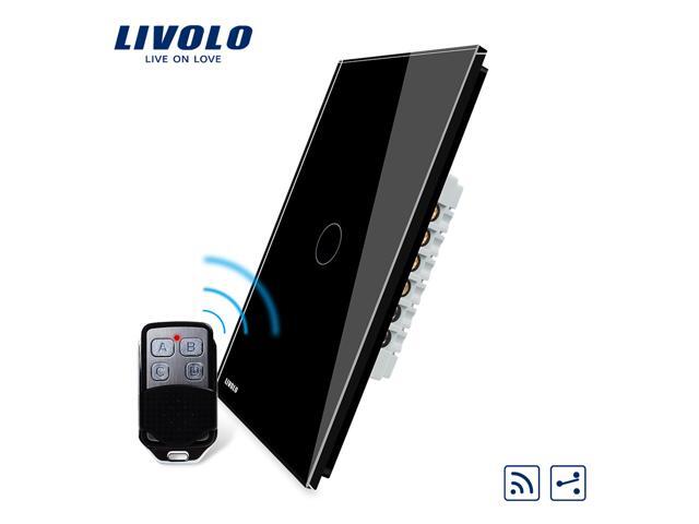 Livolo Wireless Remote Control Light Switches With Tempered Glass Panel 100 Rf Range No Interference 2 Way 1 Gang Electrical On Off Wall