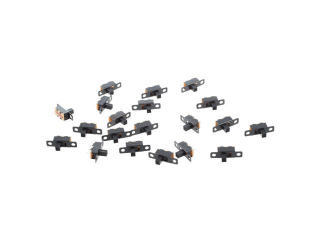 20pcs 5V 0.3 A Mini Size Black SPDT Slide Switch for Small DIY Power Electronic Projects