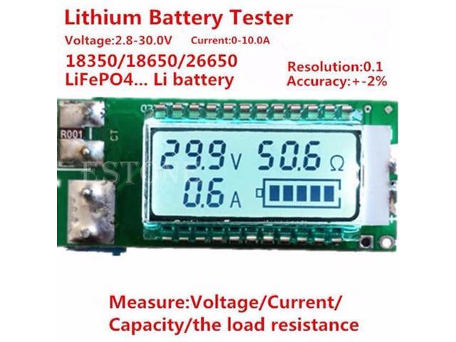 18650 battery Lithium Li-ion tester Capacity Current Voltage Detector LCD meter 