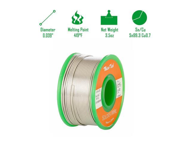 Lead Free Solder Wire Sn99.3 Cu0.7 with Rosin Core for Electronic 3.5oz 1.0mm 