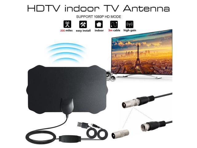 Msia Stock】TV Antena 1080P Digital HDTV Indoor TV Antenna With Amplifier  Signal Booster Radius Surf Fox HD Mini Antennas Aerial | Lazada