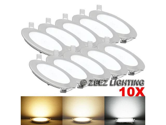 10x Natural White 4w Round Led Recessed Ceiling Panel Down Lights